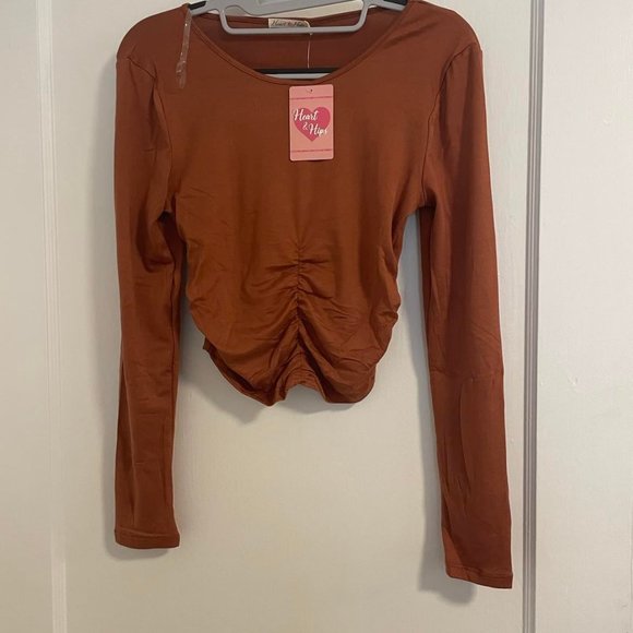 Terracotta Ruched Long Sleeve - Picture 2 of 8